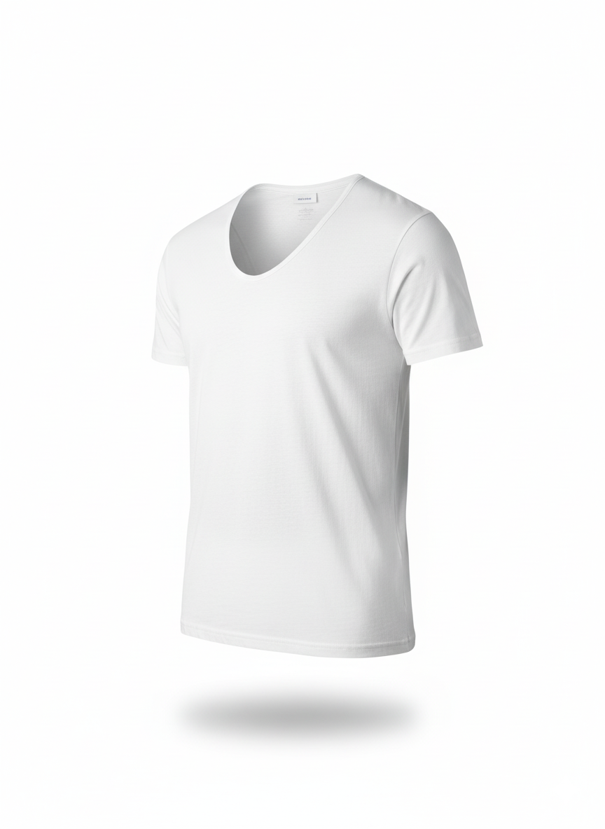 T-shirt d’intérieur – Col en V (100% coton)